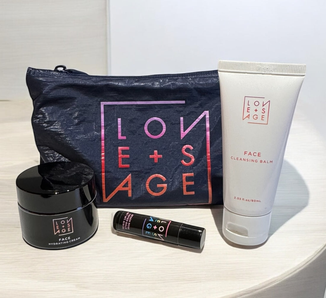 "Glow on the Go" Gift Bundle: A Cream, Cleanser, Lip Balm and Make-Up Bag!
